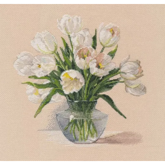 Kit point de croix "Inhaler le parfum du printemps" 21x21 cm S1739