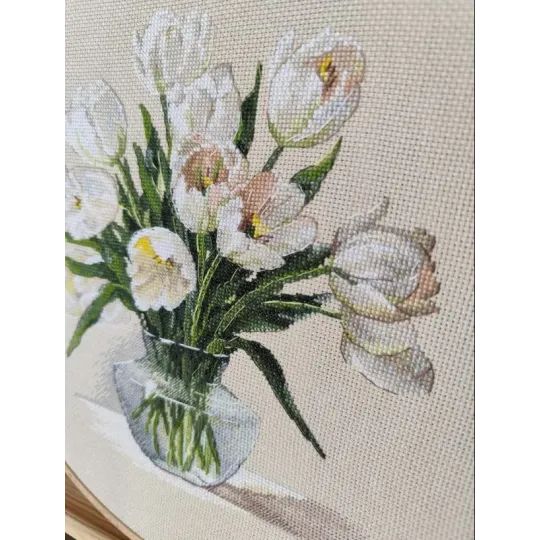 Kreuzstich-Set "Den Duft des Frühlings einatmen" 21×21 cm S1739