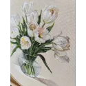 Kit point de croix "Inhaler le parfum du printemps" 21x21 cm S1739