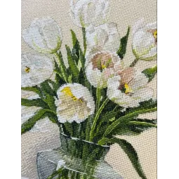 Kreuzstich-Set "Den Duft des Frühlings einatmen" 21×21 cm S1739