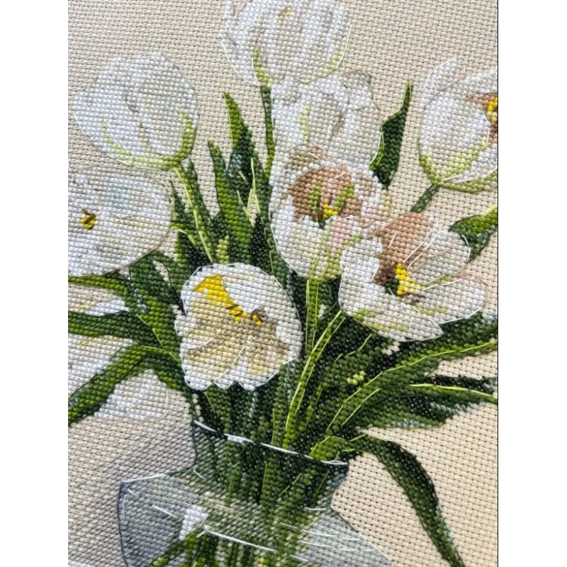 Kreuzstich-Set "Den Duft des Frühlings einatmen" 21×21 cm S1739