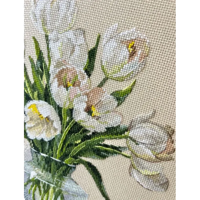Kreuzstich-Set "Den Duft des Frühlings einatmen" 21×21 cm S1739