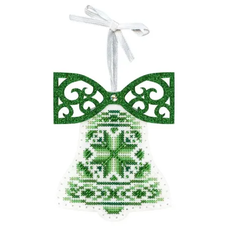 Kit point de croix "Clochette blanche avec un nœud" 12 x 9 cm ST-1204