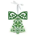 Cross stitch kit "White bell with a bow" 12 x 9 cm ST-1204