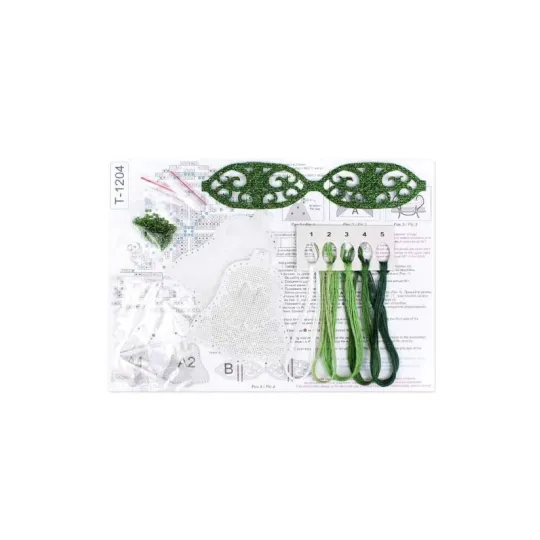Kit point de croix "Clochette blanche avec un nœud" 12 x 9 cm ST-1204