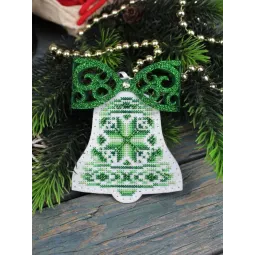 Cross stitch kit "White bell with a bow" 12 x 9 cm ST-1204