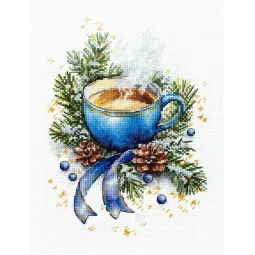 Cross stitch kit "Warming tea" 20*14 cm SNV-1026