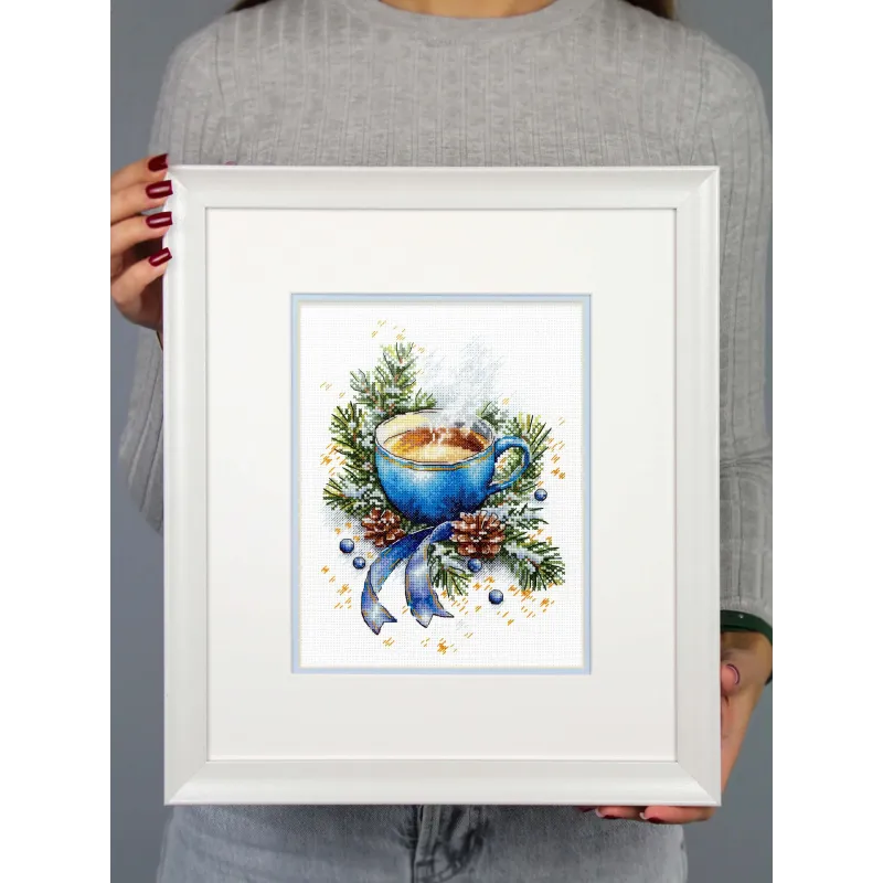 Siuvinėjimo kryželiu rinkinys "Šildanti arbata" 20*14 cm SNV-1026