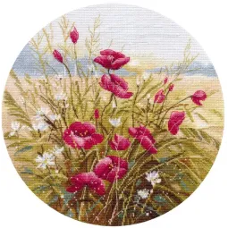 Cross stitch kit "Crimson Whisper" 25×25 cm S1747