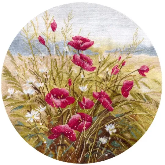 Kit point de croix "Murmure Cramoisi" 25×25 cm S1747
