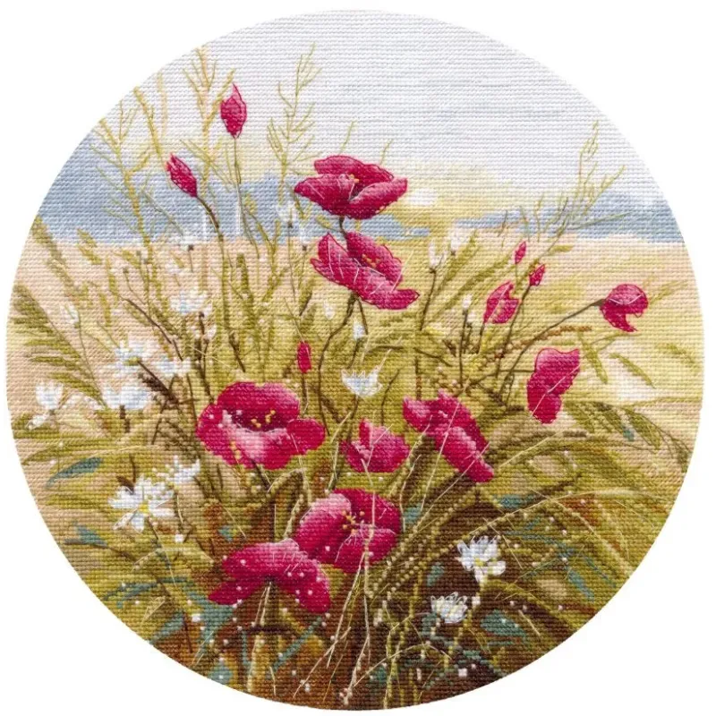 Kreuzstich-Set "Purpurrotes Flüstern" 25×25 cm S1747