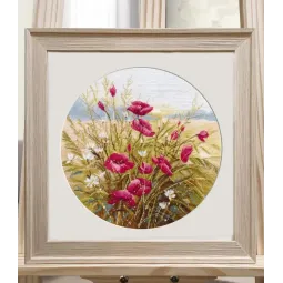 Siuvinėjimo kryželiu rinkinys "Raudonasis šnabždesys" 25×25 cm S1747