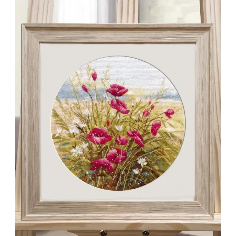 Cross stitch kit "Crimson Whisper" 25×25 cm S1747