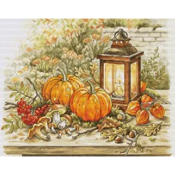 Cross Stitch Kit "Autumn by Lantern Light" 36x29 cm SBU5114