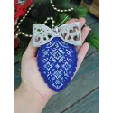 Cross stitch kit "Pine cone with a bow" 12 x 9 cm ST-1205