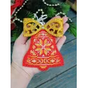Kreuzstich-Set "Rote Glocke mit Schleife" 12 x 9 cm ST-1202