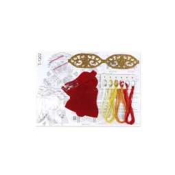 Cross stitch kit "Red bell with a bow" 12 x 9 cm ST-1202