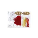 Cross stitch kit "Red bell with a bow" 12 x 9 cm ST-1202