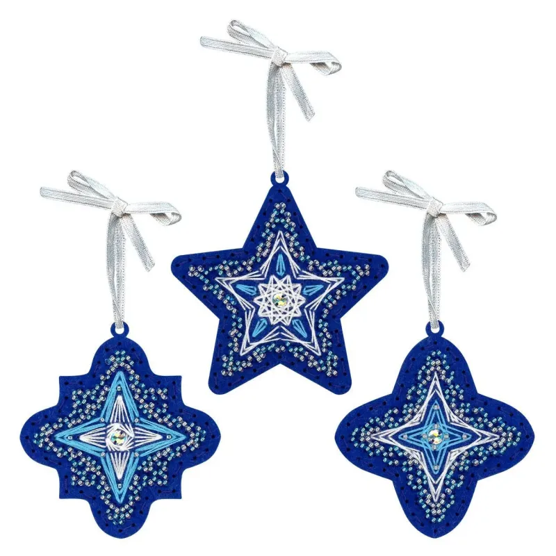 Cross stitch kit "Frosty stars. Set of 3" ST-1100