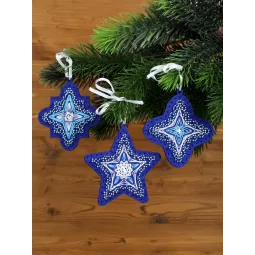 Cross stitch kit "Frosty stars. Set of 3" ST-1100