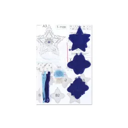 Kit point de croix "Étoiles glacées. Set de 3" ST-1100