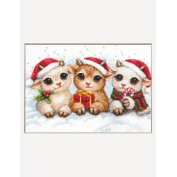 Kit point de croix "Joie de Noël" 30x21 cm SRA1050