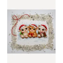 Cross stitch kit "Christmas Joy" 30x21 cm SRA1050