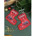Cross stitch kit "Boots with bears. Set of 2" ST-1097