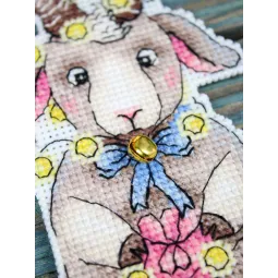 Cross stitch kit "New Year's Little Goat" 12x8 cm SR-1373