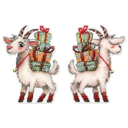 Cross stitch kit "Fluffy goat" 13x10 cm SR-1372