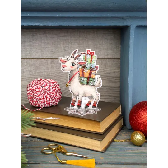 Kreuzstich-Set "Flauschige Ziege" 13x10 cm SR-1372