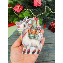 Kreuzstich-Set "Flauschige Ziege" 13x10 cm SR-1372