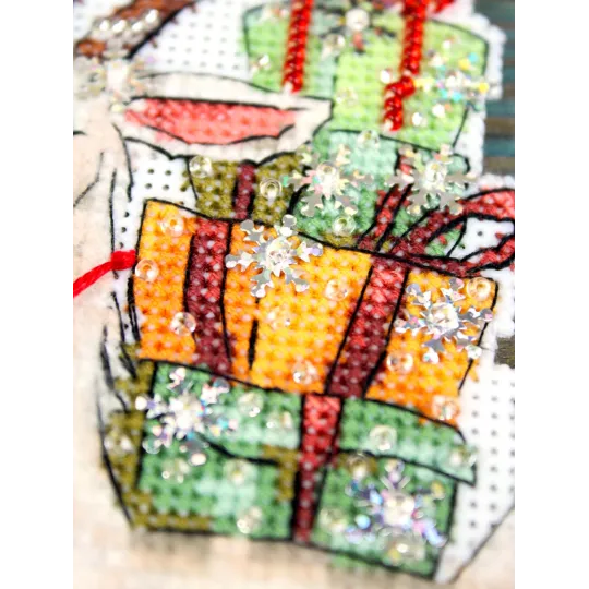 Cross stitch kit "Fluffy goat" 13x10 cm SR-1372