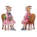 Kreuzstich-Set "Eine kleine Ziege bei der Teestunde" 13 x 8 cm SR-1371