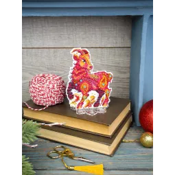 Kit de point de croix "Petite Chèvre Ardente" 12 x 10 cm SR-1370