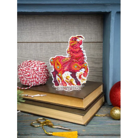 Siuvinėjimo kryželiu rinkinys "Ugninis Ožiukas" 12 x 10 cm SR-1370
