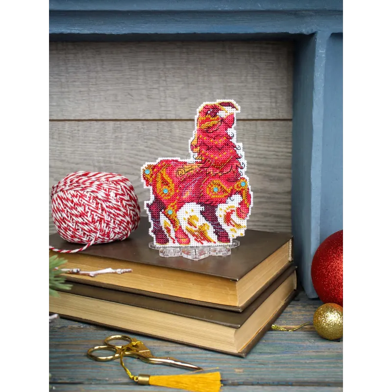 Kreuzstich-Set "Feuriges Zicklein" 12 x 10 cm SR-1370