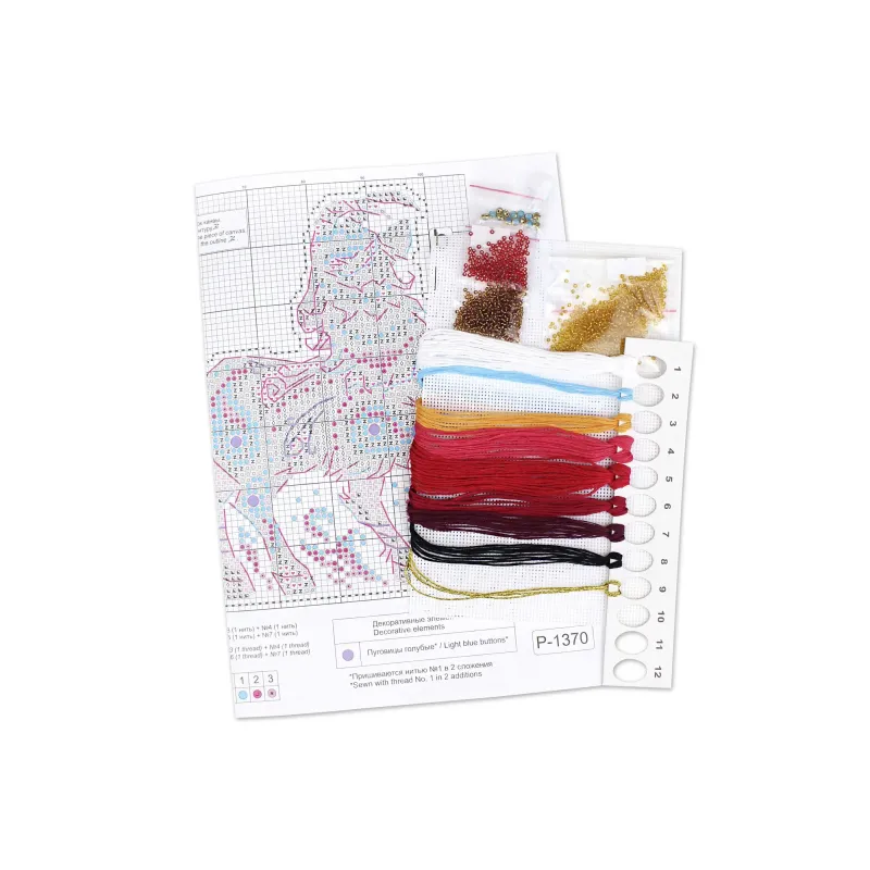 Cross stitch kit "Fiery Little Goat" 12 x 10 cm SR-1370