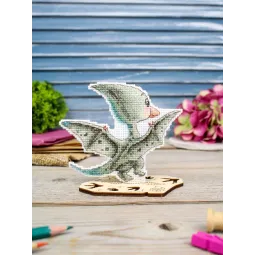Cross stitch kit "Little Pterodactyl" 10 x 13 cm SR-1347