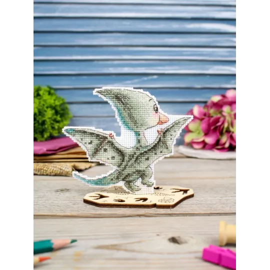 Kreuzstich-Set "Kleiner Pterodactylus" 10 x 13 cm SR-1347