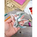 Siuvinėjimo kryželiu rinkinys "Mažasis pterodaktilis" 10 x 13 cm SR-1347