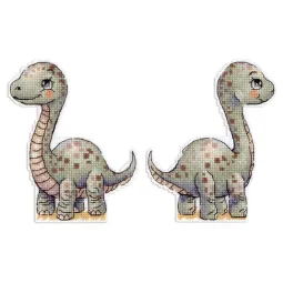 Kreuzstich-Set "Bezaubernder Diplodocus" 12 x 10 cm SR-1345