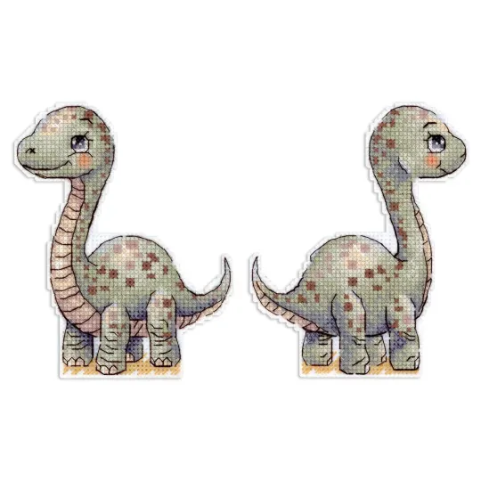Kreuzstich-Set "Bezaubernder Diplodocus" 12 x 10 cm SR-1345
