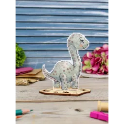 Cross stitch kit "Charming Diplodocus" 12 x 10 cm SR-1345