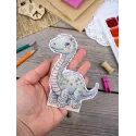 Cross stitch kit "Charming Diplodocus" 12 x 10 cm SR-1345