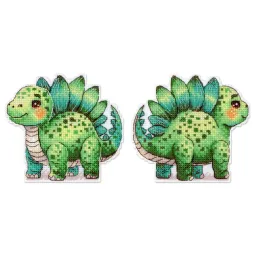 Kreuzstich-Set "Baby-Stegosaurus" 10 x 10 cm SR-1344