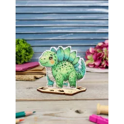 Cross stitch kit "Baby Stegosaurus" 10 x 10 cm SR-1344