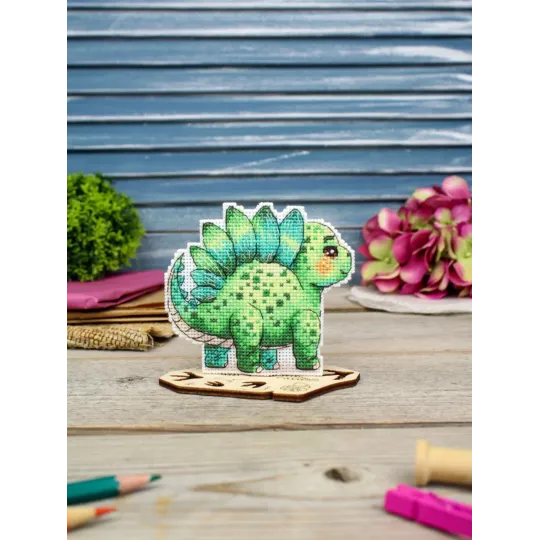 Kreuzstich-Set "Baby-Stegosaurus" 10 x 10 cm SR-1344
