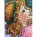 Cross-stich on wooden base "Angel" 15*12*8 cm SO-205