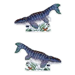 Kit de point de croix "Dinosaures. Mosasaure" 8 x 12 cm SR-1348